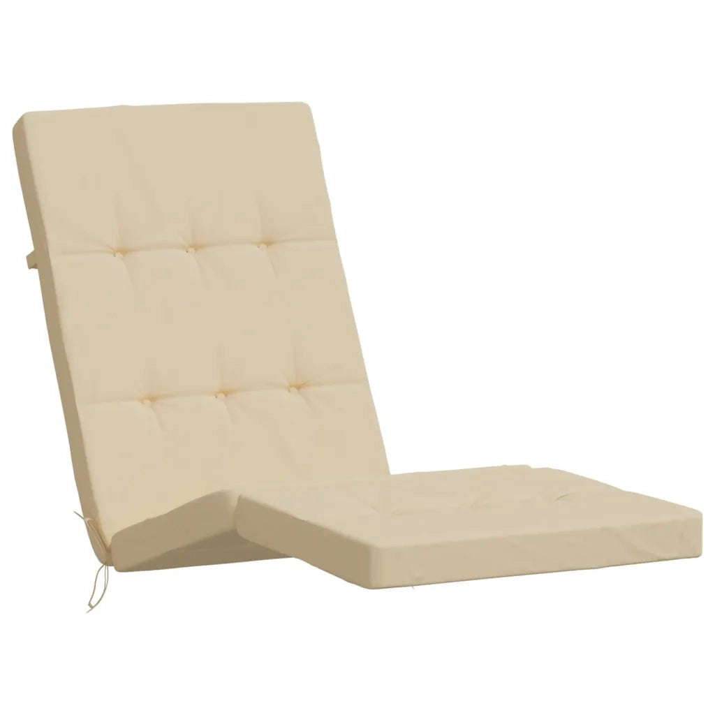 Cuscini per Sedia a Sdraio 2 pz Beige in Tessuto Oxford 361987