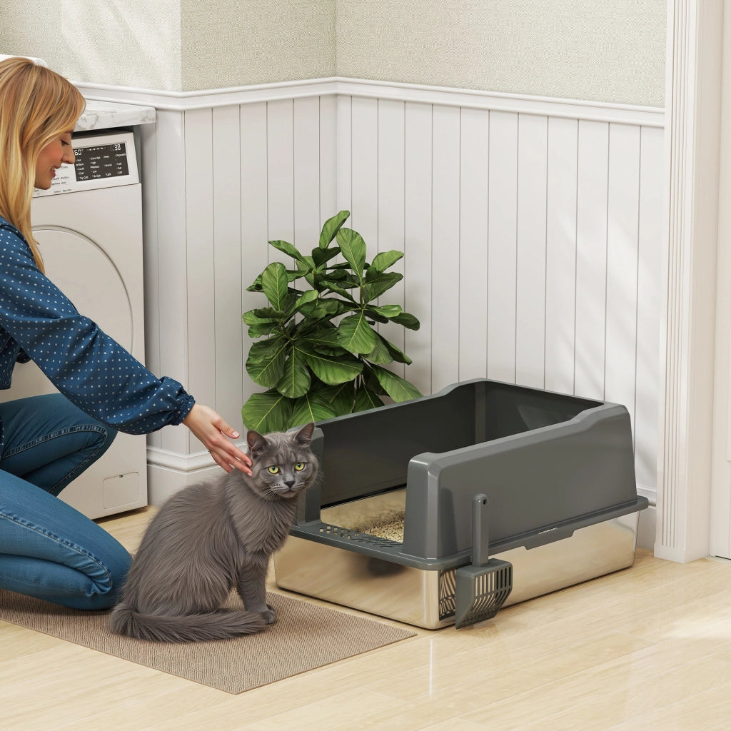 Bacino per lettiera gatto ¨C Minimal ¨C 71x50.8x35.5 cm grigio