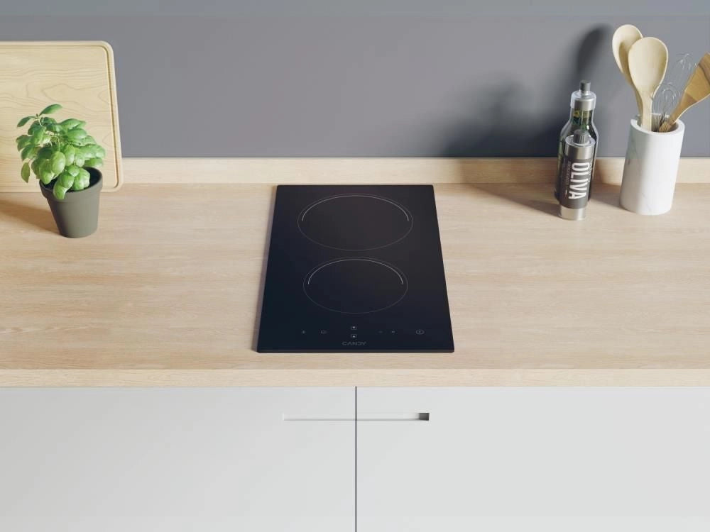 Candy CDH30 Piano cottura elettrico Vetroceramica 29 cm 2 zone Touch Control 3000 W colore Nero