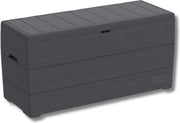 Cassetto di Stoccaggio Cuscino da Giardino - Cassetto di Stoccaggio Giardino 270L - Cassetto di Stoccaggio per Giardino con Struttura di Finestra di Legno attraente - Grigio Scuro