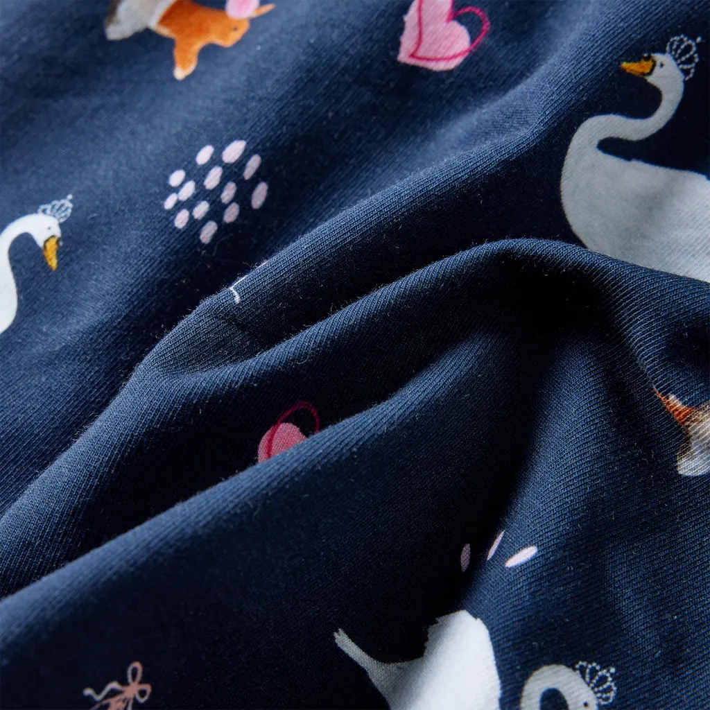 Abito da Bambina a Maniche Lunghe Blu Marino 128 CFW7043657