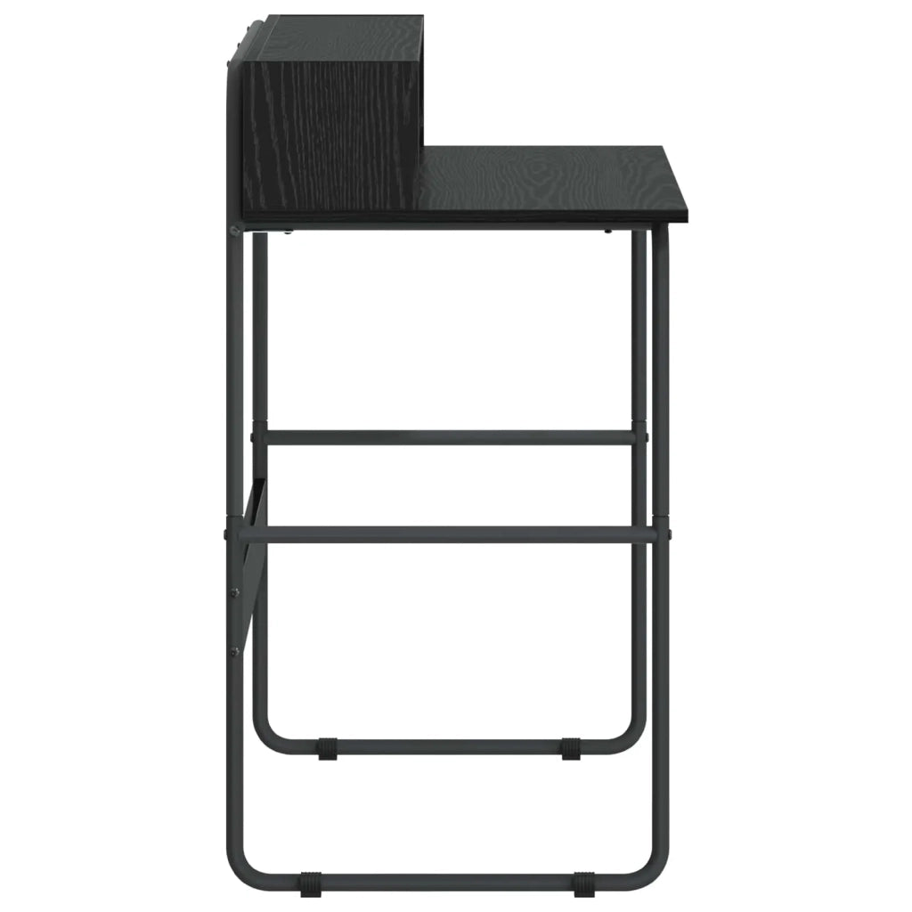Scrivania con Spazio di Archiviazione Rovere Nero 8008020