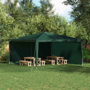 Parete per tenda da festa 2 pcs Verde 400 x 195 cm PE e Acciaio
