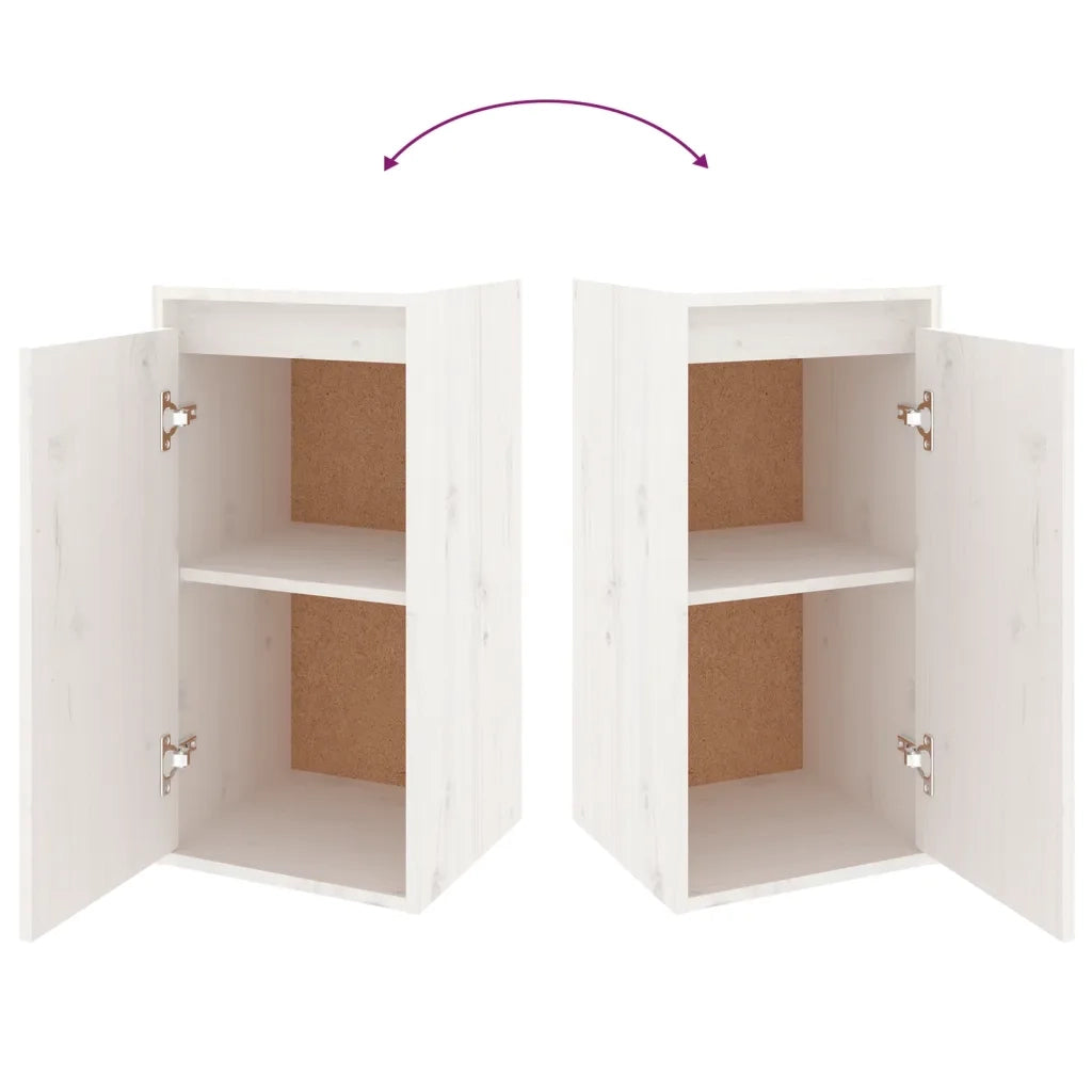 Mobili Porta TV 3 pz Bianco in Legno Massello di Pino cod mxl 13104