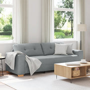 Divano a 3 posti Grigio Chiaro 220x78x80 cm in Tessuto 4105088