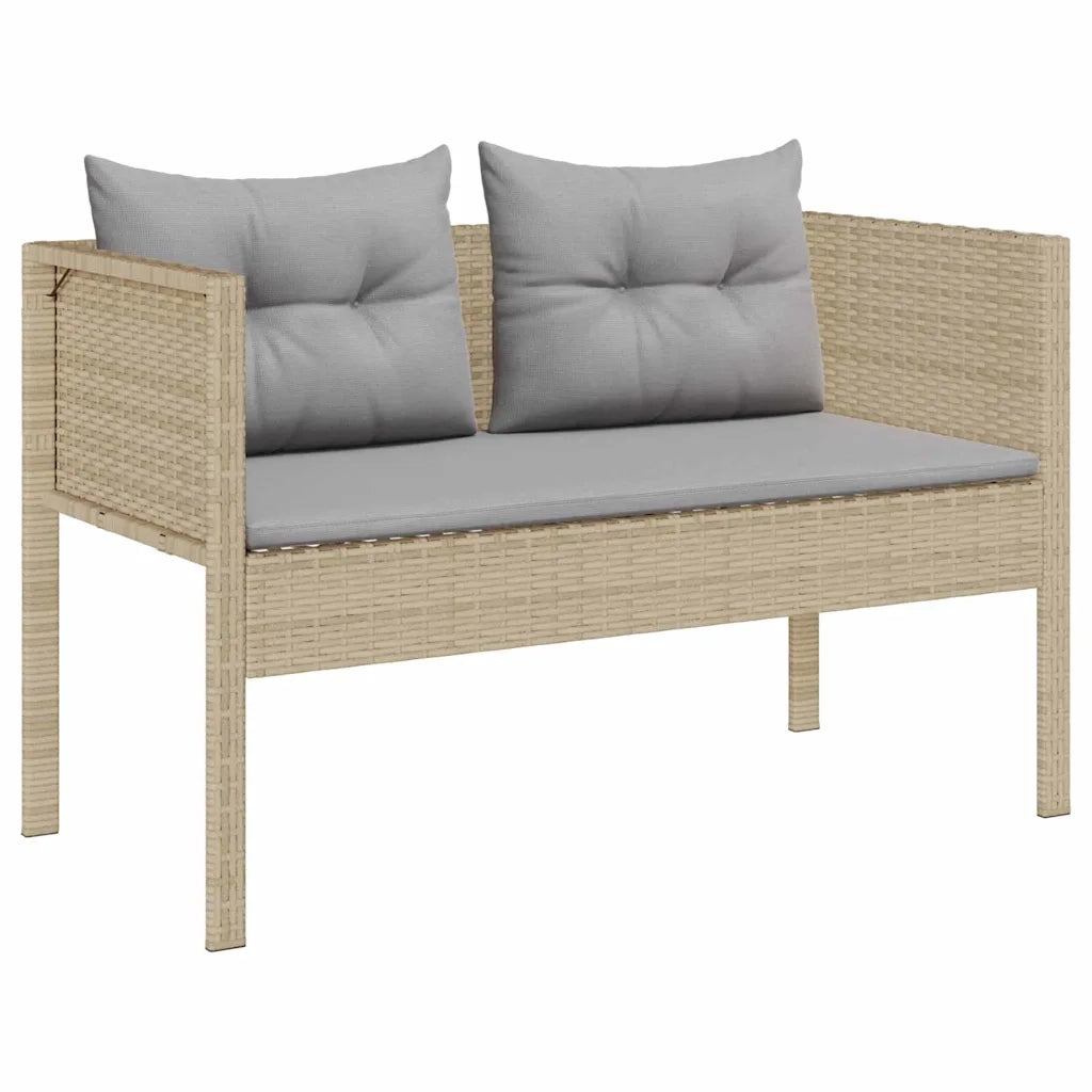 Set Divano da Giardino 6 pz | Set Salotto da Giardino Beige e Grigio Chiaro polyrattan