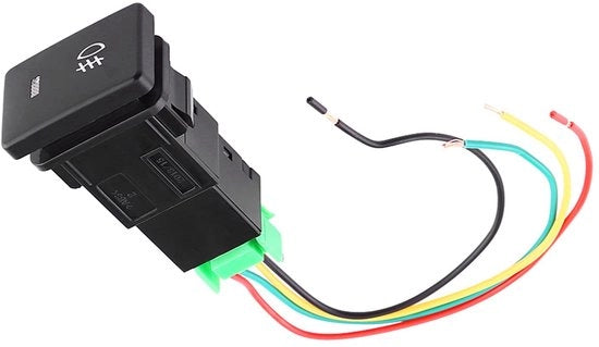 Lampista Auto Mist Schalter a Doppia Faccia - Pulsante - Installazione Facile - Indicatore Giallo - 4 Fili - Adatto per Highlander Ralink