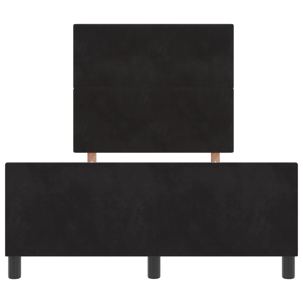 Struttura del letto in velluto nero  120x200 cm