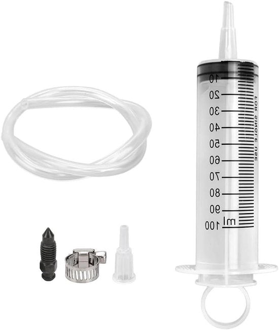 Modulo di chiusura per fluido frizione - Sparatore con funzione aspirante per scaricare i freni - Adatto per biciclette, motociclette, scooter - Ideale per riparazioni del sistema frenante, olio della trasmissione e altro