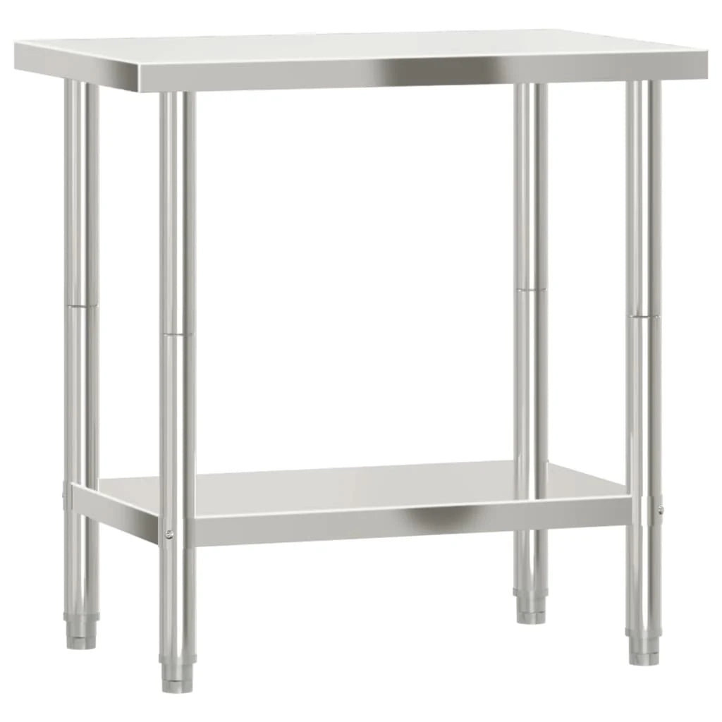Tavolo da lavoro professionale da cucina 82,5 x 55 x 85 cm acciaio inox 02_0045407