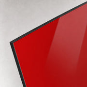 ZOIMANIA - Paraschizzi in Dibond - Composito di Alluminio 3 mm - Rosso Lucido Colore Dibond: Rosso Lucido, Dimensione Paraschizzi: L90 x P40
