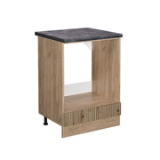 Mobile per forno da incasso R-Line Rovere artigianale/Rovere dorato 60 cm, PL Antracite Vicco