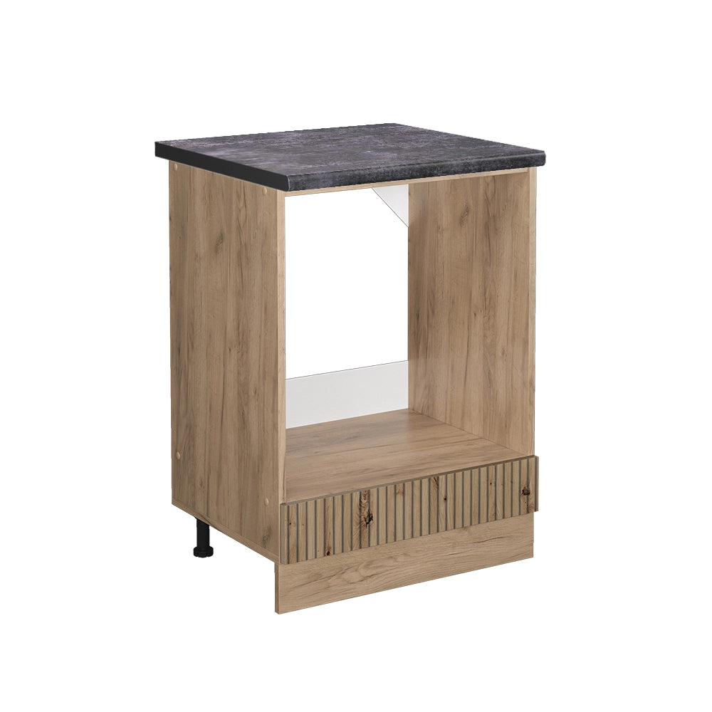 Mobile per forno da incasso R-Line Rovere artigianale/Rovere dorato 60 cm, PL Antracite Vicco