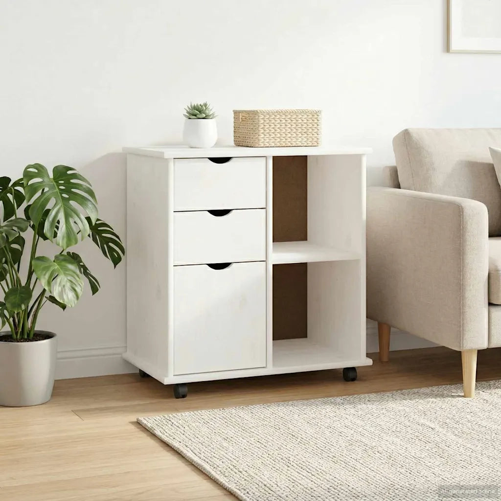 Mobile con Ruote con ruota Bianco 63,5 x 39 x 65,5 cm 42028381