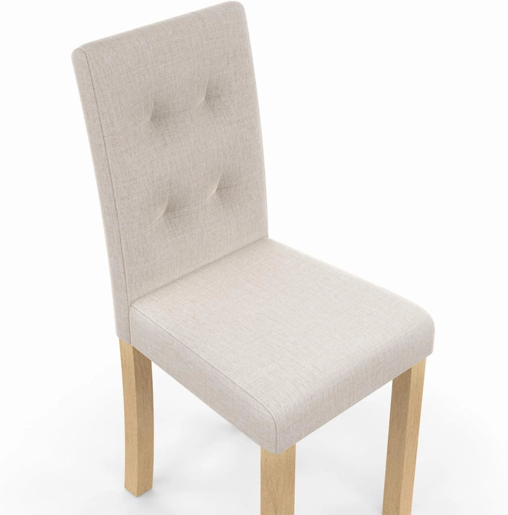 Set di 4 sedie da pranzo imbottite POLGA beige