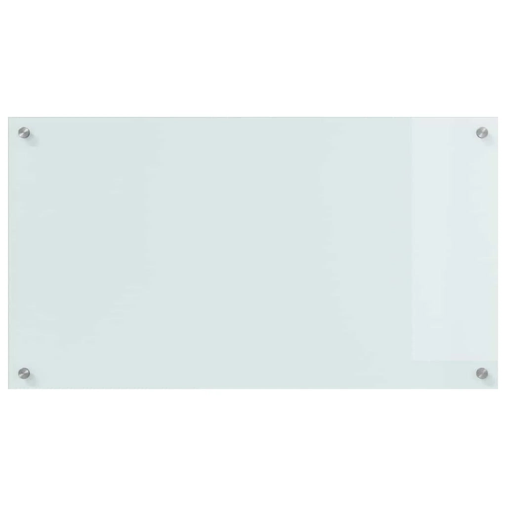 Set di 2 paraschizzi moderni per cucina resistenti al calore 90 x 50 cm in vetro temperato bianco 02_0056289