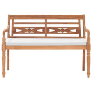 Panchina Batavia con Cuscini 120 cm in Teak 43057