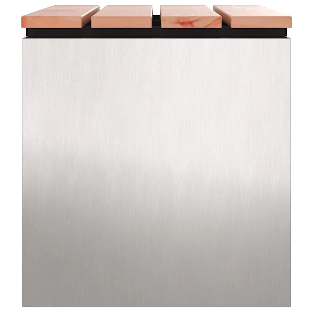 Panchina da giardino Argento 60 x 40 x 43 cm