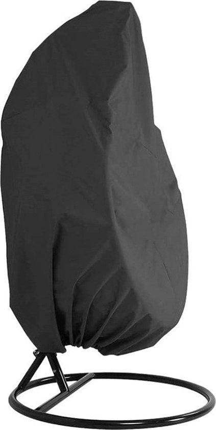 Ei stoelhoezen acqua resistenti pesanti appesi con cerniera 210D Oxford esterno schiaccio 115x190cm - nero - 190*115cm