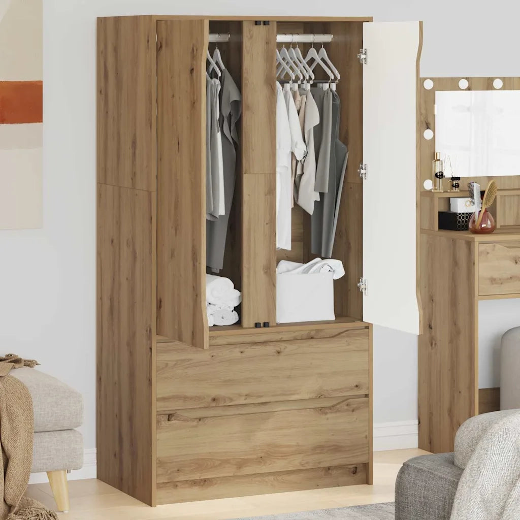 Mobile da Bagno con porta Rovere artigianale 79,5 x 49 x 156 cm