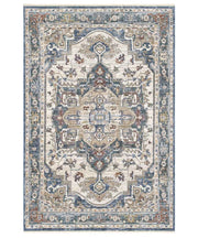 Parure Tappeti orientali MURCIA K7071-E22181 (1 pezzo cm.80x160 + 2 pezzi cm.60x133) motivo persiano stile classico tradizionale colore verde blu per scendiletto camera matrimoniale