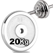 Trade Shop - Disco Olimpico In Acciaio Piastra Pesi Per Bilanciere Manubri Da 20 Kg Palestra -