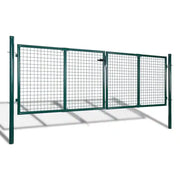 Cancello per Recinzione in Acciaio 300x125 cm Verde CFW6854297