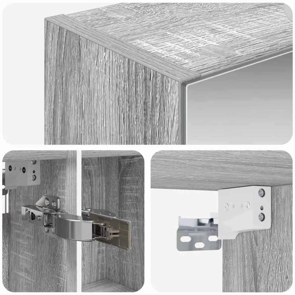 Mobiletto per specchio da bagno Grigio Sonoma 50 x 14,5 x 70 cm