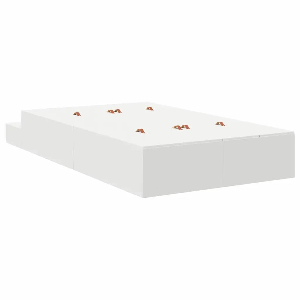 Struttura letto con contenitore Bianco 120 cm Legno multistrato 3335685