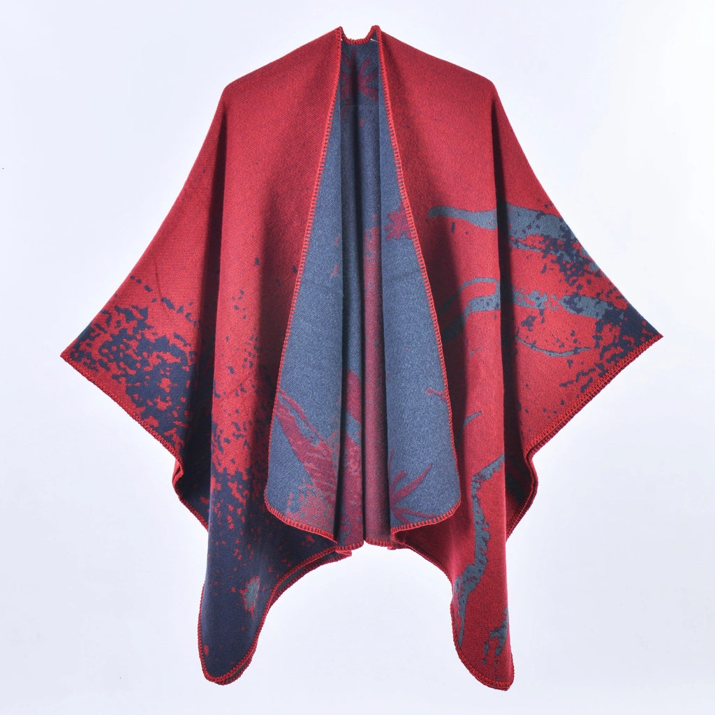 Sciarpa/mantello da donna in cashmere, elegante, spesso e caldo.