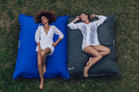 Cuscinone Poltrona Pouf Gigante 175x135 cm in Acrilico Pomodone Blu