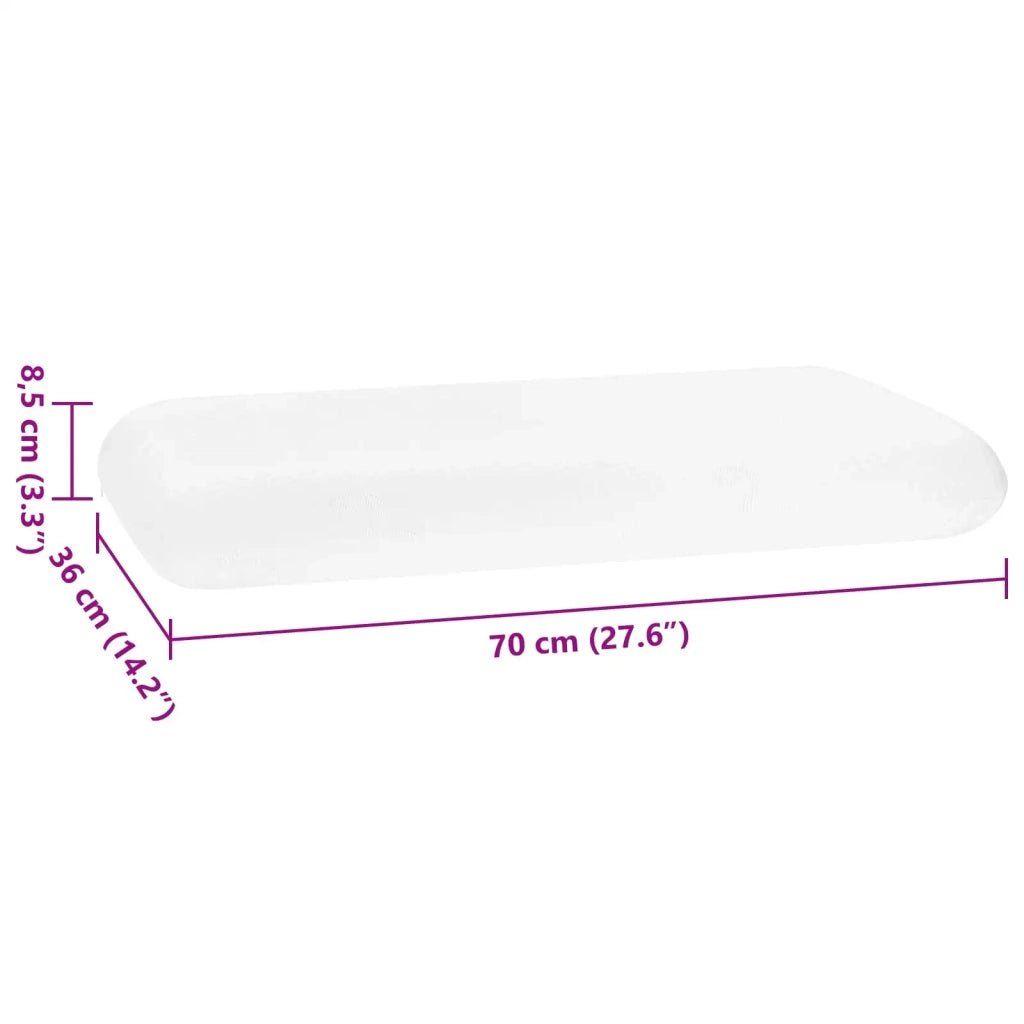 Cuscino da Letto Bianco 70 x 36 x 8,5 cm Schiuma Memory CFW3991071