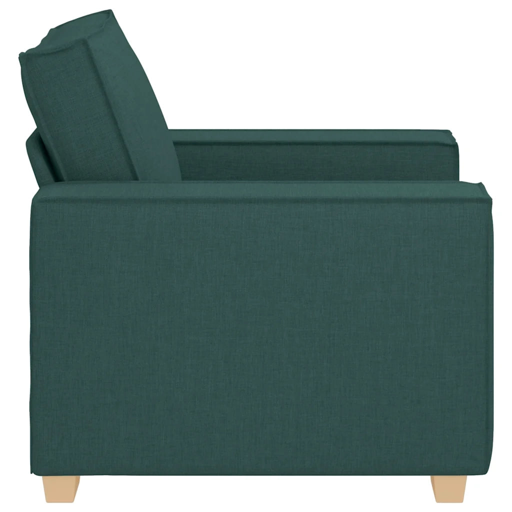 Poltrona Divano-Divano Sedia Verde Scuro 100x78x84 cm Tessuto