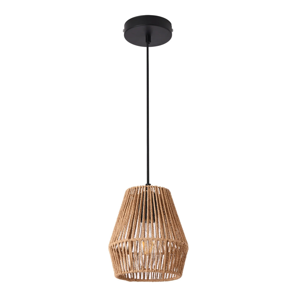 Lampadario a sospensione in corda intrecciata Liverpool 160 x 18 cm beige lux.pro 03_0007476