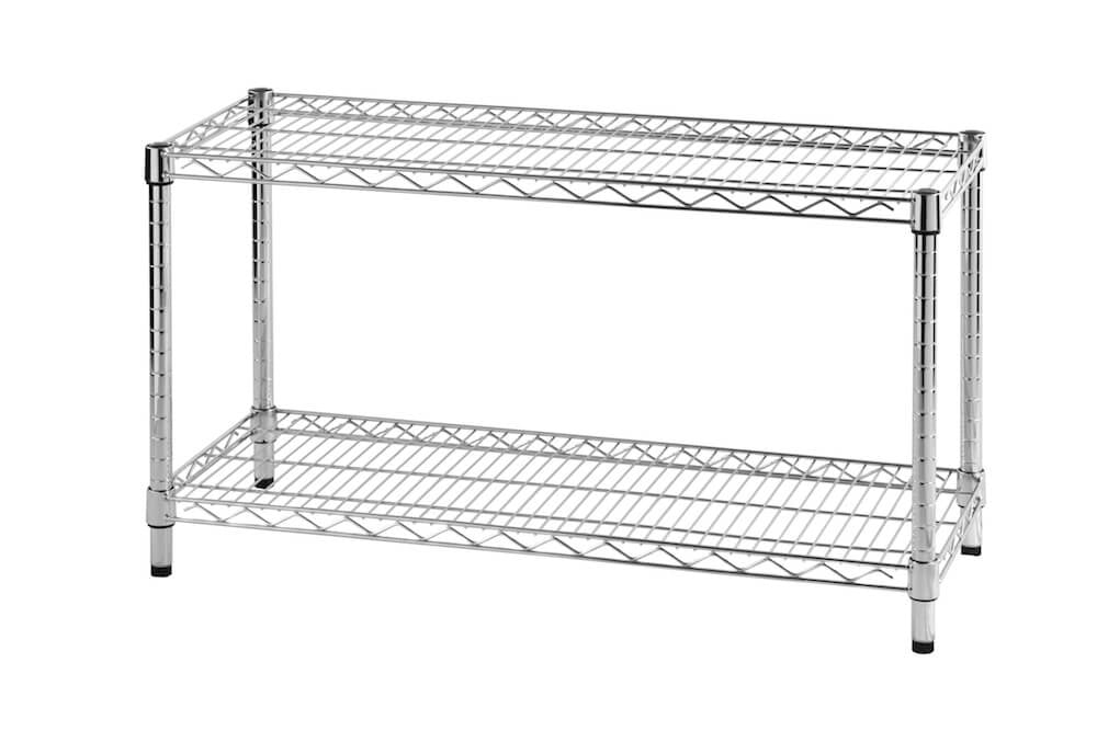 Scaffale in Acciaio Cromato 2 Ripiani Tosini Linea 2X35 - 35x121x50cm/