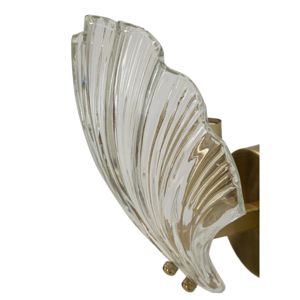 Lampada a Parete Conchiglia, Oro, Metallo, 20x14x22 cm