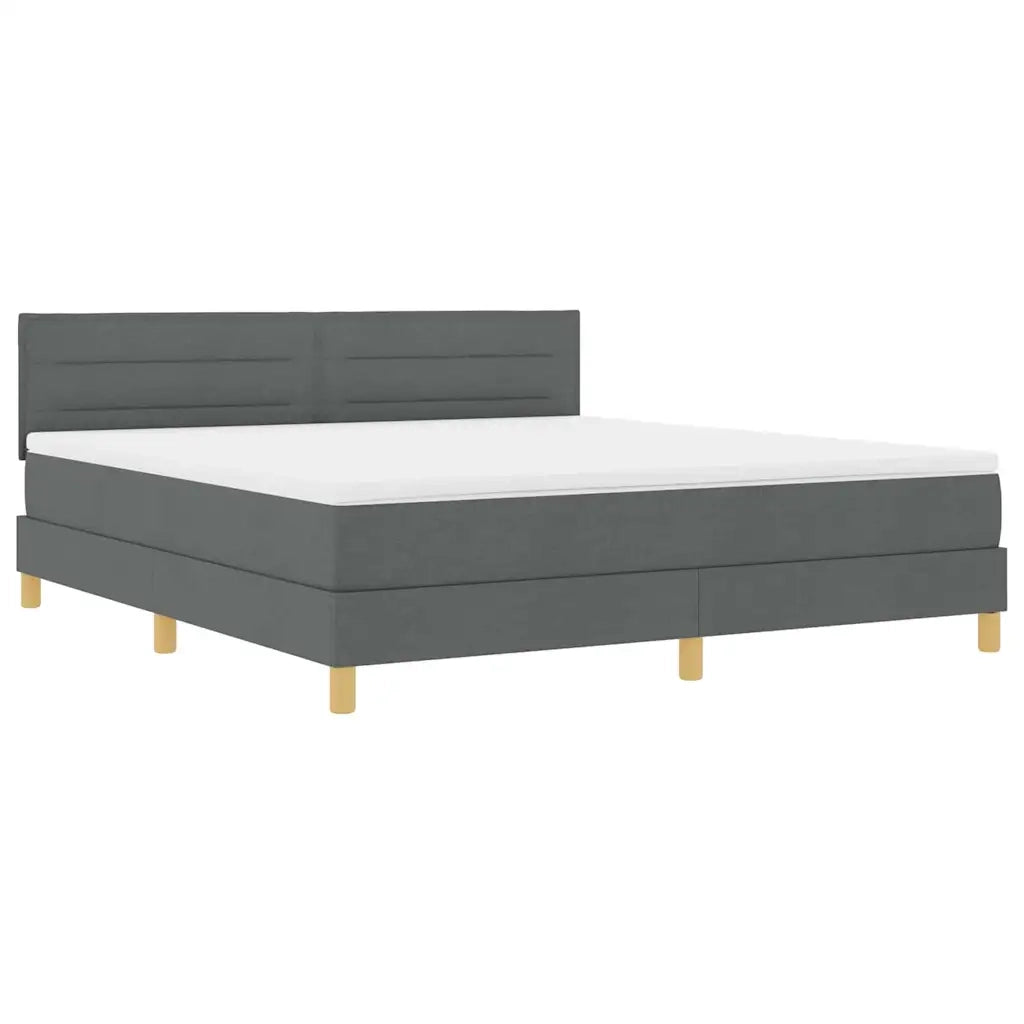 Letto a molle con cuscino Grigio scuro 180 x 200 cm Tessuto 3338861