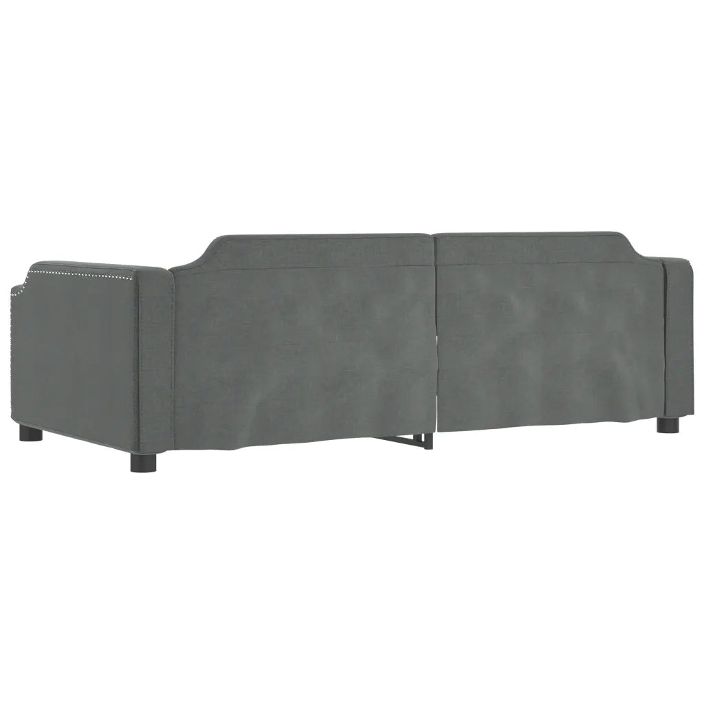 Divano Letto Estraibile Cassetti-Sofa Letto-Daybed Grigio Scuro 90x190cm Tessuto 794484