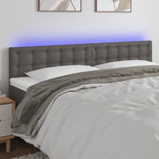 Testiera a LED-Testata con LED Grigio 160x5x78/88 cm in Similpelle 989184