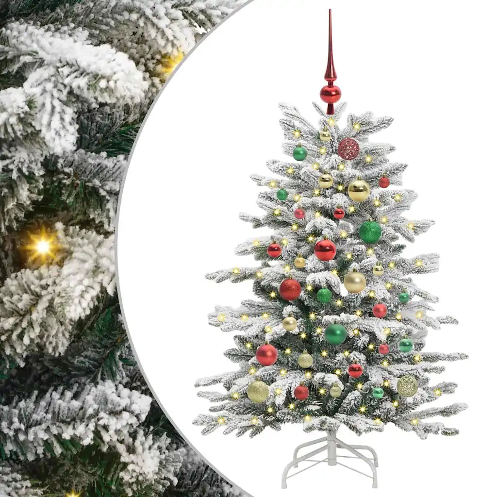 Albero di Natale Artificiale con Rami Pieghevoli Bianco 120 cm 3395630
