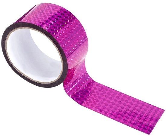 Tape Riflettente Acqua-Resistente 50 m - Rosa - Holografico per Progetti DIY - Plastica
