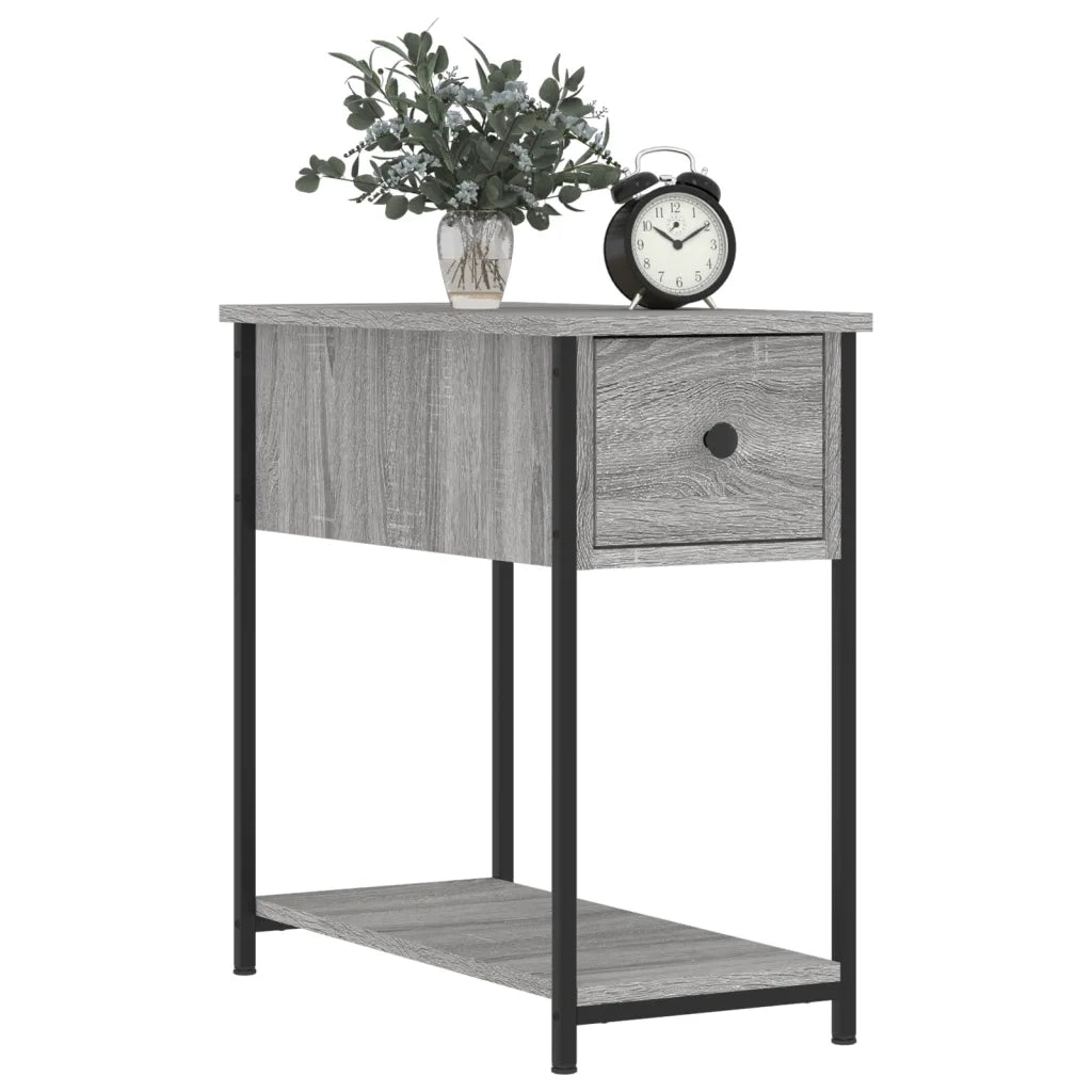 Comodino Grigio Sonoma 30x60x60 cm in Legno Multistratocod mxl 102343