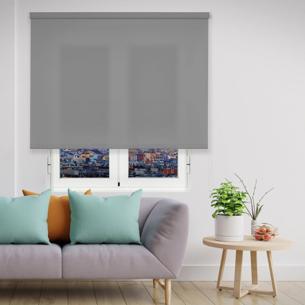 VIEWTEX Tenda a rullo Traslucida Basic Grigio 105 X 250cm - Made in Europe - 5 anni di Garanzia