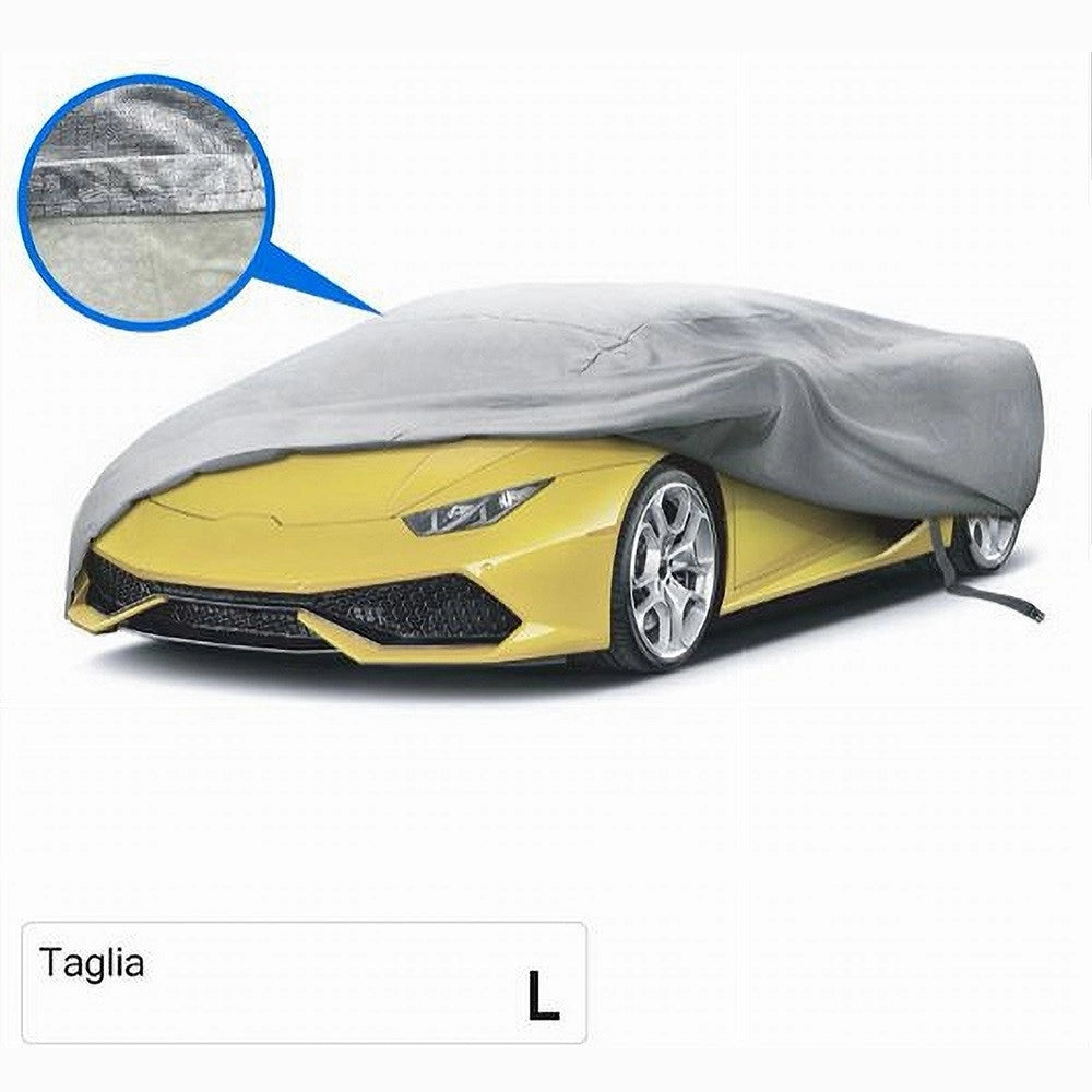 Trade Shop - Copriauto Telo Impermeabile Auto Proteggi Sole Pioggia Neve Sporco Tg.l Cop-aut-l -