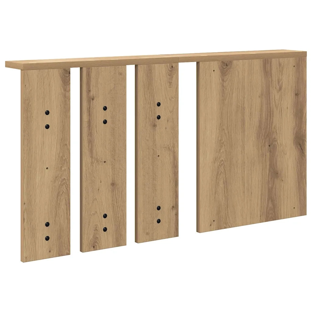 vidaXL Appendiabiti a muro rovere artigianale 85 x 10 x 45 cm
