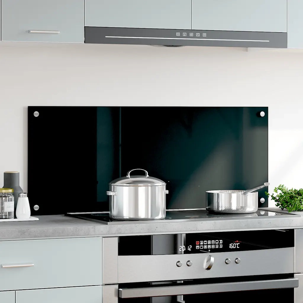 Paraschizzi per Cucina Nero 100x40 cm in Vetro Temperato CFW6625848