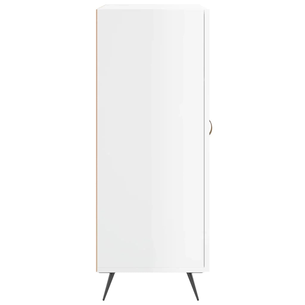 Buffet credenza cassettiera mobiletto mobile contenitore organizer per cucina soggiorno finitura lucida 69,5 x 34 x 90 cm legno ingegnerizzato bianco 02_0030708