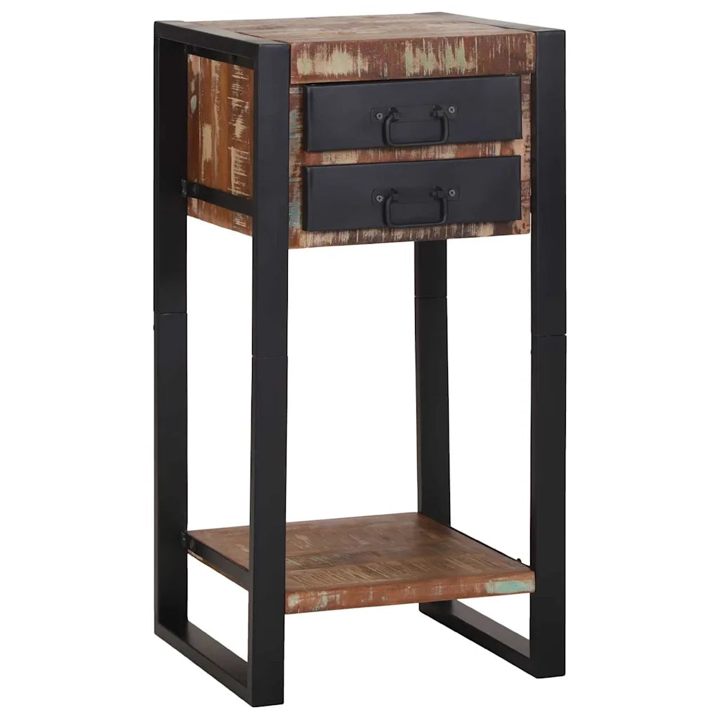 Tavolino Multicolore 40 x 40 x 80 cm Legno Recuperato Massello 4015988