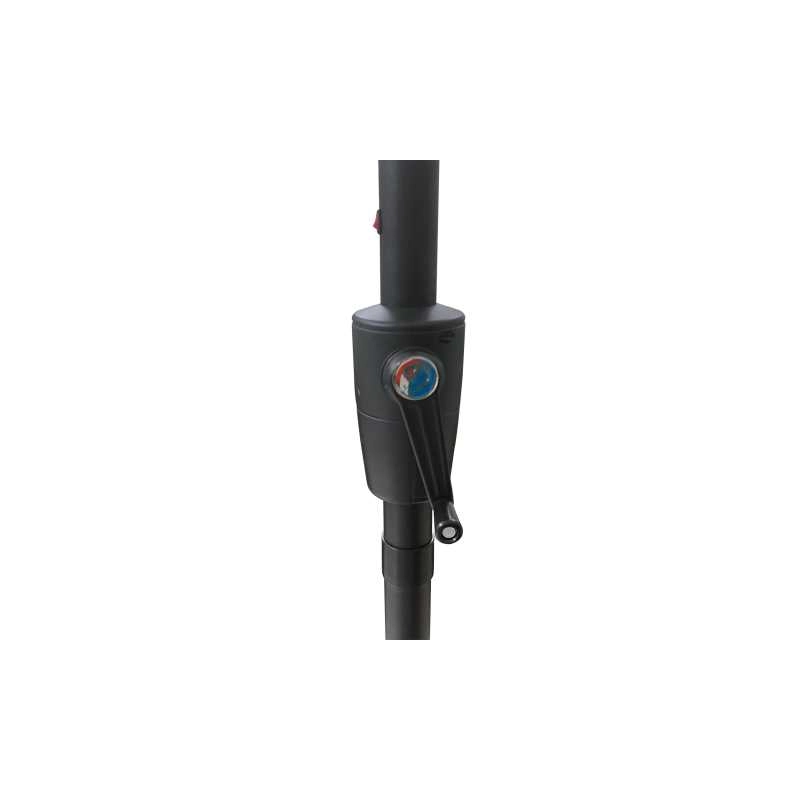 Ombrellone Benjamin alluminio palo centrale tondo ø3h2,4m antracite con led