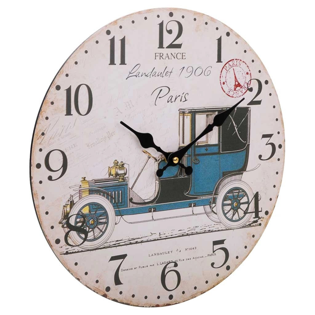 Orologio da parete in legno bianco d34x2h